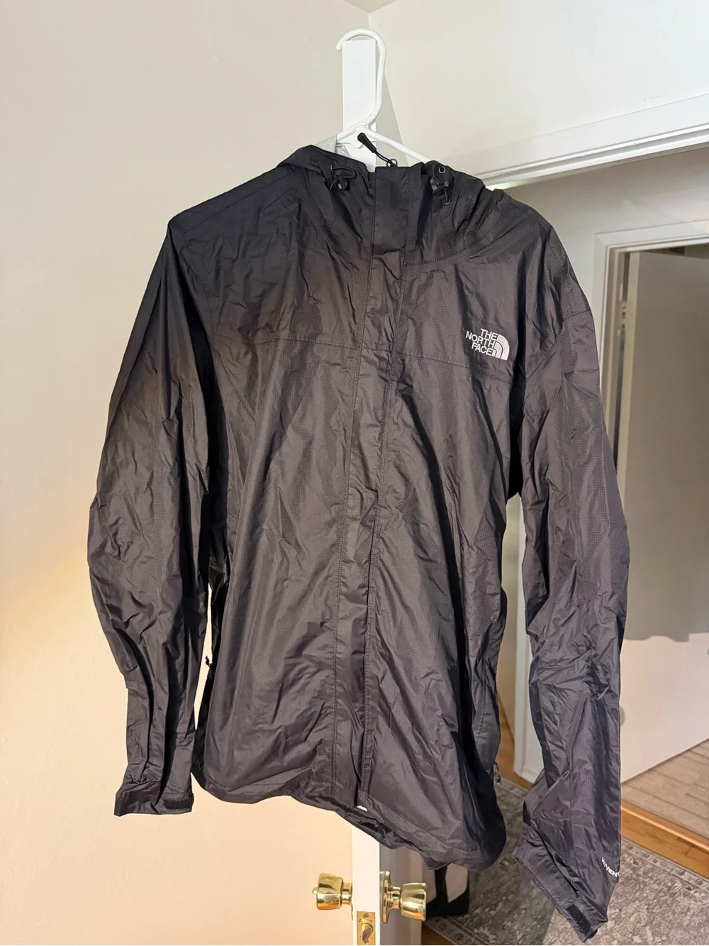 The North Face Black Hooded Rain Jacket for Men